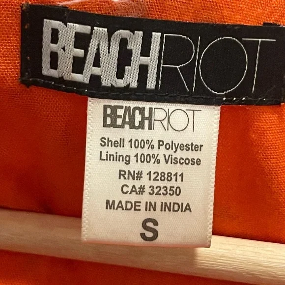 Beach Riot Red Orange Ruffled Wrap Sundress size S - Picture 10 of 13